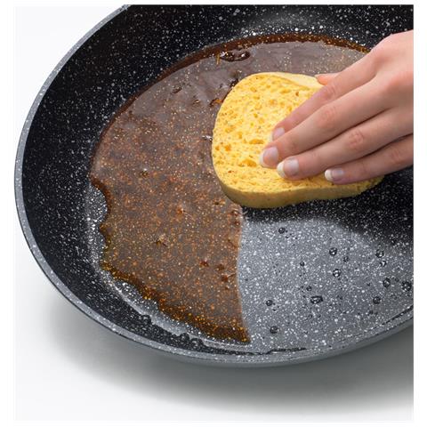 Padella Per Cottura Lenta, Ghisa, 28 Cm, Coperchio In Vetro Forato Per Scolare I Liquidi, Rivestimento Antiaderente - Foto 3