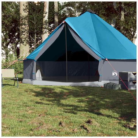 Tenda Familiare Tipi per 8 Persone Blu Impermeabile - Foto 2