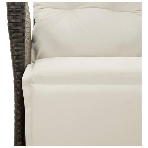 Sedia Reclinabile da Giardino con Poggiapiedi Nera Polyrattan - Foto 9