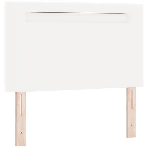 Testiera Design Semplice Bianco Puro 90 cm in Ecopelle - Foto 1