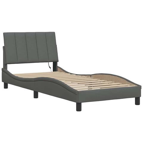 Giroletto senza Materasso Grigio Scuro 80x200 cm Tessuto - Foto 2