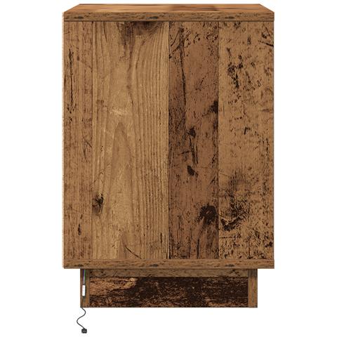 Comodini con Luci LED 2 pz Vecchio Legno 39x34.5x50 cm - Foto 9