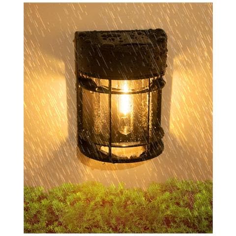 Set Di 6 Lampade Solari Da Parete Senza Fili Led 3000k Ip65 Nere - Foto 2