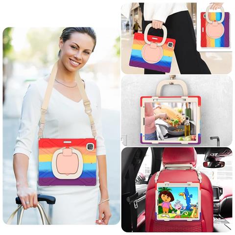Custodia Per Ipad Pro 3/2/1 11"" Con Supporto E Tracolla Colorata - Foto 2