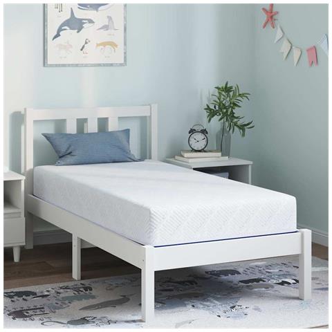 Materasso Bianco e Blu 80 x 160 cm Schiuma - Foto 2