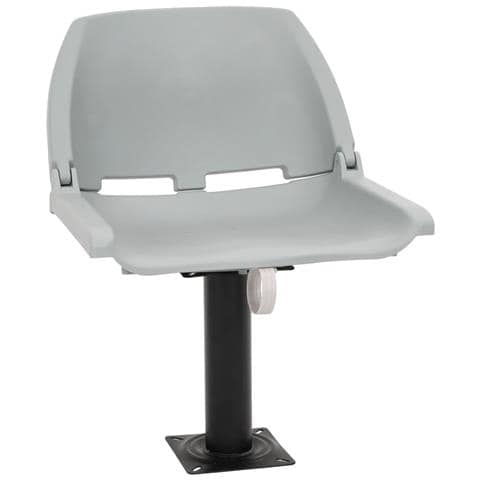 Set Sedile Barca Pieghevole 4pz Senza Cuscino Grigio 48x51x41cm - Foto 2