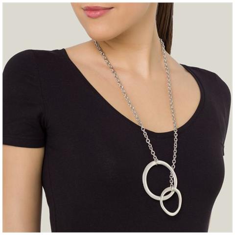 Collana Placcata Argento Di Media Lunghezza, Maglie In Argento, 70 Cm - Foto 2