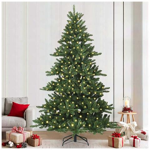 Albero di Natale Artificiale con Rami Pieghevoli Verde 240 cm - Foto 2