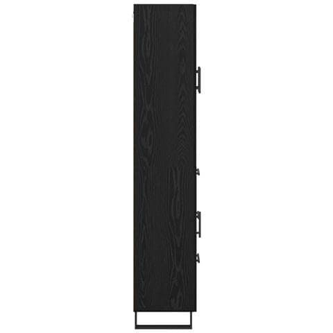 Credenza 2 pcs Rovere Nero Legno Stratificato e Vetro - Foto 9