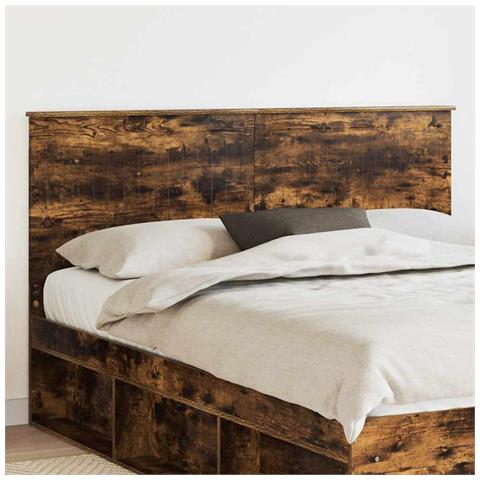 Testiera con testiera Rovere fumé 160 cm Legno multistrato - Foto 2