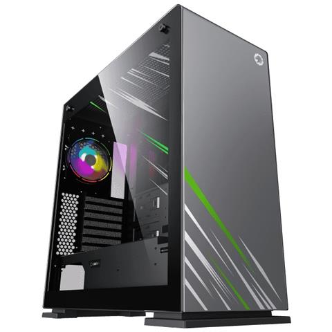 Tower ATX MIDI USB 3.0 PC Computer Case RGB LED Gaming Vetro VEGA PRO GRIGIO - Foto 1