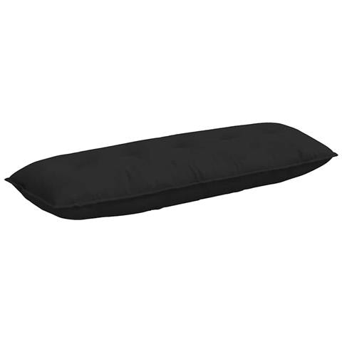 Cuscino per Schiena Nero 140 x 50 cm Tessuto in Microfibra - Foto 1