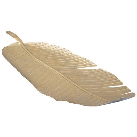 Svuotatasche A Foglia In Ferro Dorato Glam B — 18x55 Cm - Foto 1