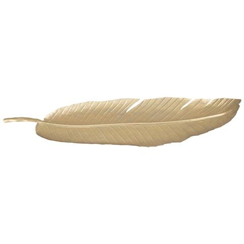 Svuotatasche A Foglia In Ferro Dorato Glam B — 18x55 Cm - Foto 2