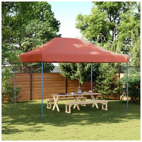 Tenda Party Terracotta 279 x 410 x 315 cm Tessuto Oxford - Foto 2