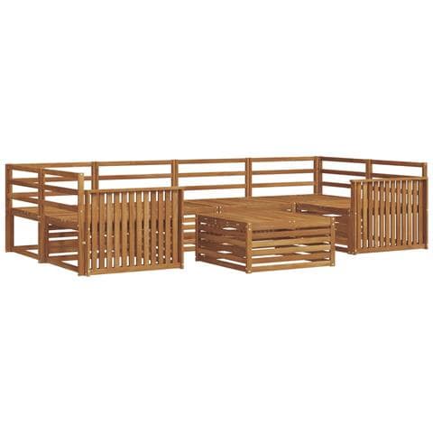 Set di divani da esterno 7 pcs Naturale - Foto 1