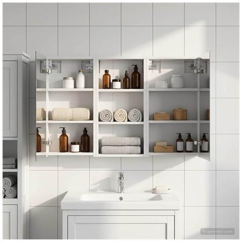Set di Armadi da Bagno con porta 3 pcs 110 x 10,5 x 60,5 cm - Foto 2