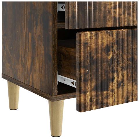 Armadio da Notte 2 pcs Rovere Fumo 43 x 34,5 x 48 cm - Foto 9