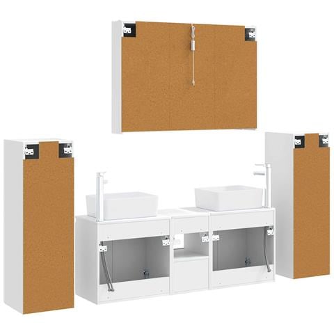 Set di mobili per il bagno 6 pcs Bianco - Foto 9