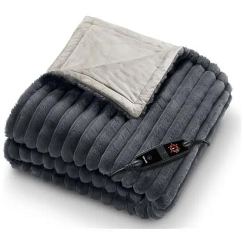 HD 82 Stockholm Termocoperta Elettrica 180 × 130 cm 6 Livelli di Temperatura Grigio Scuro - Foto 1