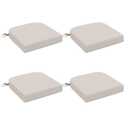 Cuscini per sedile a 4 pezzi SOEST 4 pcs 100% Poliestere Bianco - Foto 1