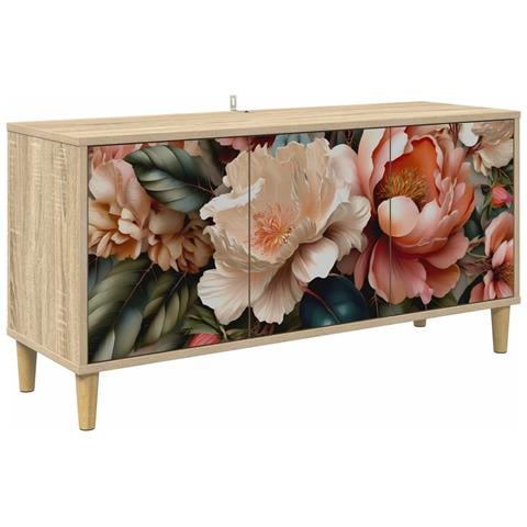 Mobile TV BORNE 102 x 33 x 50 cm Sonoma Legno ingegnerizzato - Foto 1