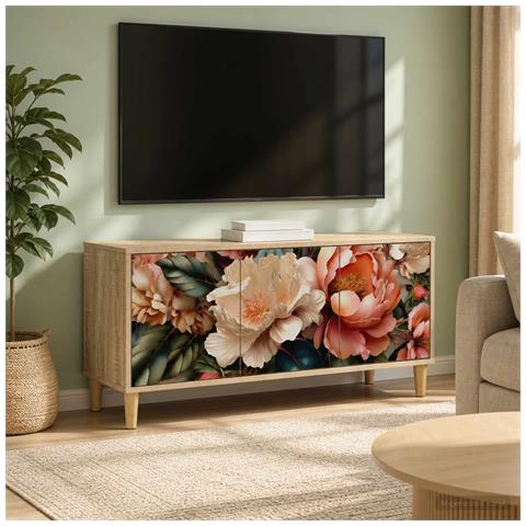 Mobile TV BORNE 102 x 33 x 50 cm Sonoma Legno ingegnerizzato - Foto 2