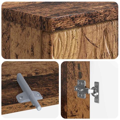 Set di Armadi da Bagno da 2 Pezzi DELFT Legno antico - Foto 7