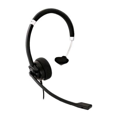 HA401 Cuffia Deluxe Mono Padiglione Auricolare Cablato con Microfono Integrato Colore Nero / Argento - Foto 1