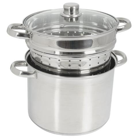 504 626, Pentola Cuocipasta Da 8 L Con Coperchio In Vetro, Diametro: 24 Cm - Foto 1