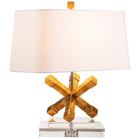 Lampada Da Tavolo Quadrata 1 Luce Oro, E27 - Foto 4