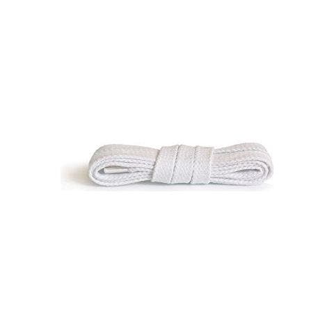Piatto Lacci Durevoli 100 Cotone Lacci Della Scarpa Qualit A Calzature Casual Made In Europa 1 Coppia Molti Colori E Lunghezze 180 Cm - 70 Pollici - 9 A 12 Coppie Occhiello 01 - Bianco - Foto 1