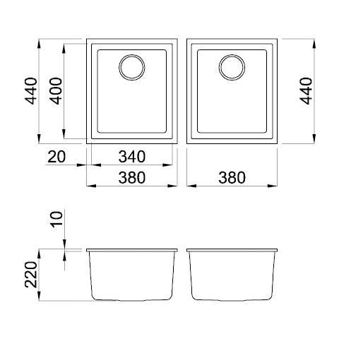 LAV. QUADRA GR. 38X44x2 S / T TITANO - Foto 2