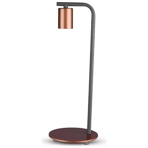 V-tac Vt-7412 Lampada Da Tavolo In Metallo Colore Bronzo Con Portalampada Per Lampadine 1xe27 Ip20 - Sku 40331 - Foto 1