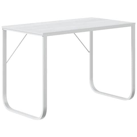 Scrivania Per Computer Bianca 110x60x73 Cm In Truciolato - Foto 1