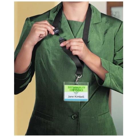 824001 Accessorio Protabadge Cordino Per Badge Nero 10 Pz - Foto 1