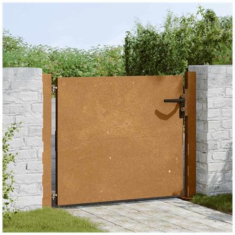 Cancello Da Giardino 105x105 Cm In Acciaio Corten - Foto 2