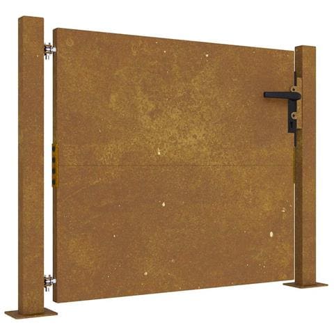 Cancello Da Giardino 105x105 Cm In Acciaio Corten - Foto 1