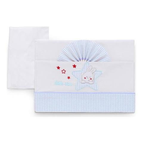 Lenzuola Carrozzina 15.3010.202 Star Set Completo Azzurro - Foto 1