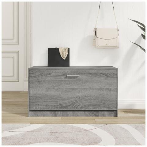 Scarpiera Grigio Sonoma 80x24x45 Cm In Legno Multistrato - Foto 1