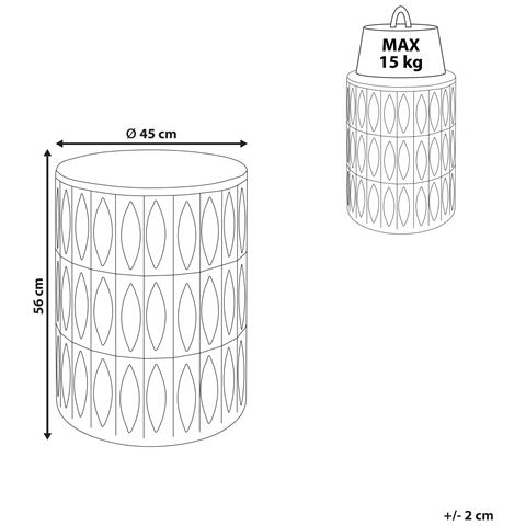 Tavolino Grigio Chiaro Ø 45 Cm Deara - Foto 2