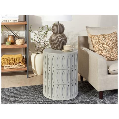 Tavolino Grigio Chiaro Ø 45 Cm Deara - Foto 1