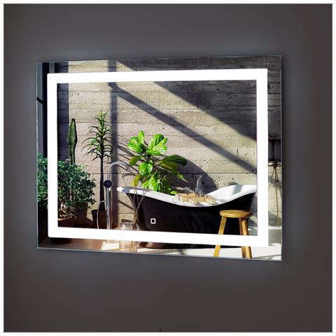 Porta Doccia Scorrevole Slide Per Box Nicchia Due Ante Cristallo Temprato *** Misure : 90x70 Cm, Tonalità : Dimmerabile 2700-4500-6500k - Foto 1