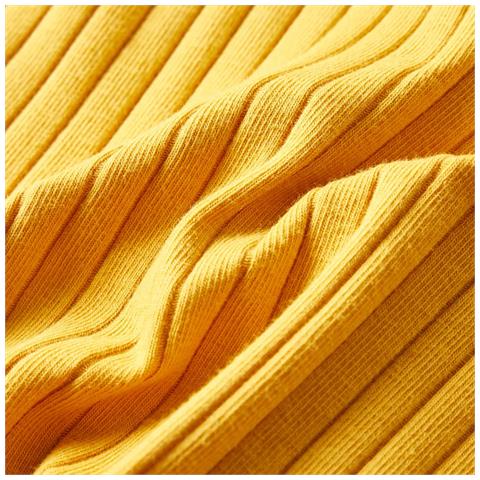 Maglietta Per Bambini A Maniche Lunghe A Costine Ocra Scuro 116 - Foto 7