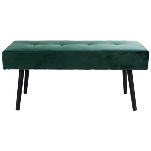 Panca Skiby - Verde - Velluto - 35x100x44 Cm - Foto 1
