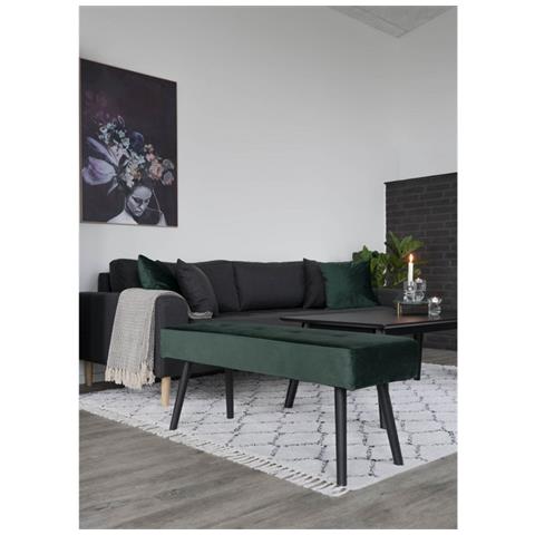 Panca Skiby - Verde - Velluto - 35x100x44 Cm - Foto 2