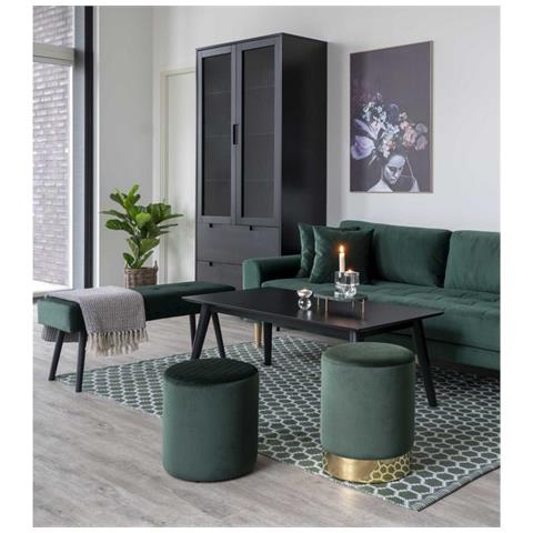 Panca Skiby - Verde - Velluto - 35x100x44 Cm - Foto 7