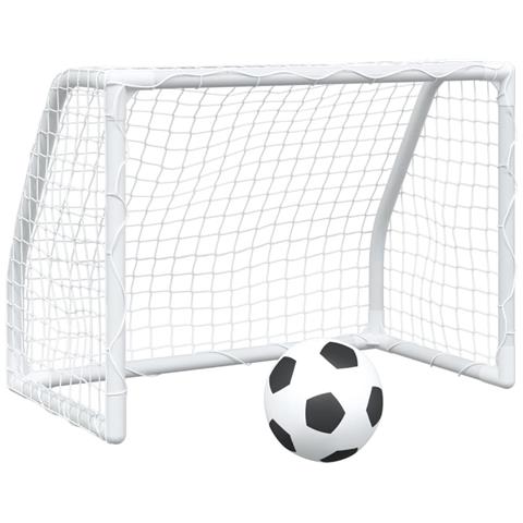 Porte Calcio Bambini 2pz Con Pallone Bianco 64x35x48 Cm Metallo - Foto 2