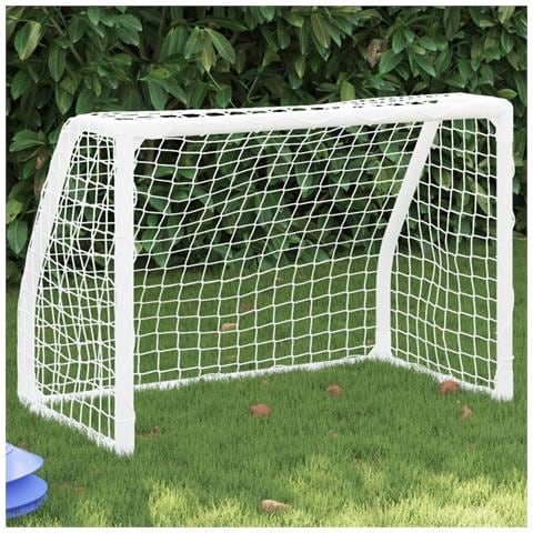 Porte Calcio Bambini 2pz Con Pallone Bianco 64x35x48 Cm Metallo - Foto 1