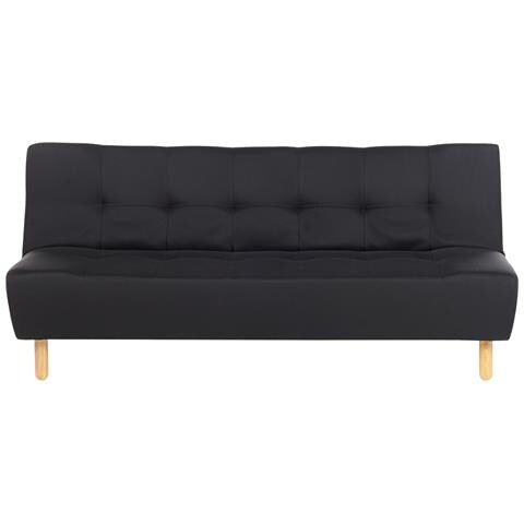 Divano Letto 3 Posti Alsten Tessuto Nero - Foto 2